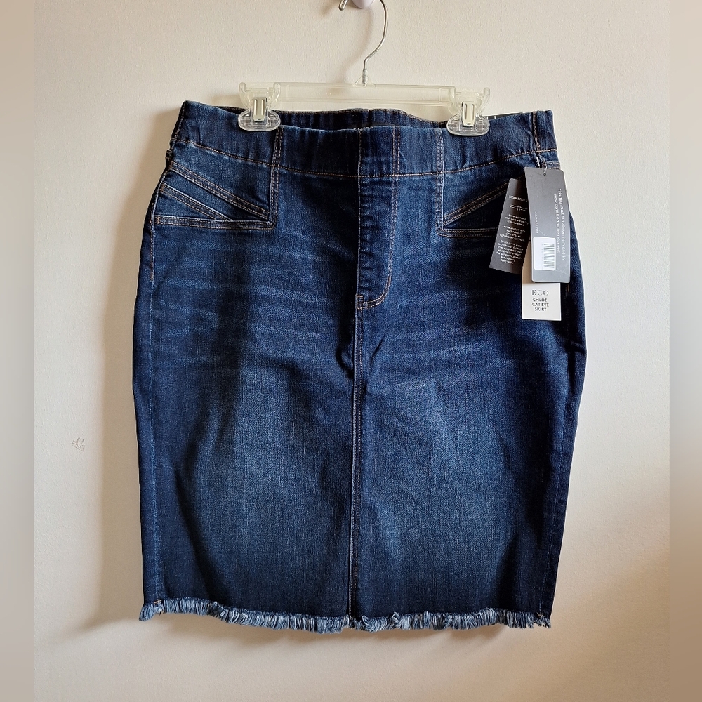 LIVERPOOL Denim Pencil Skirt in Blue Size 10